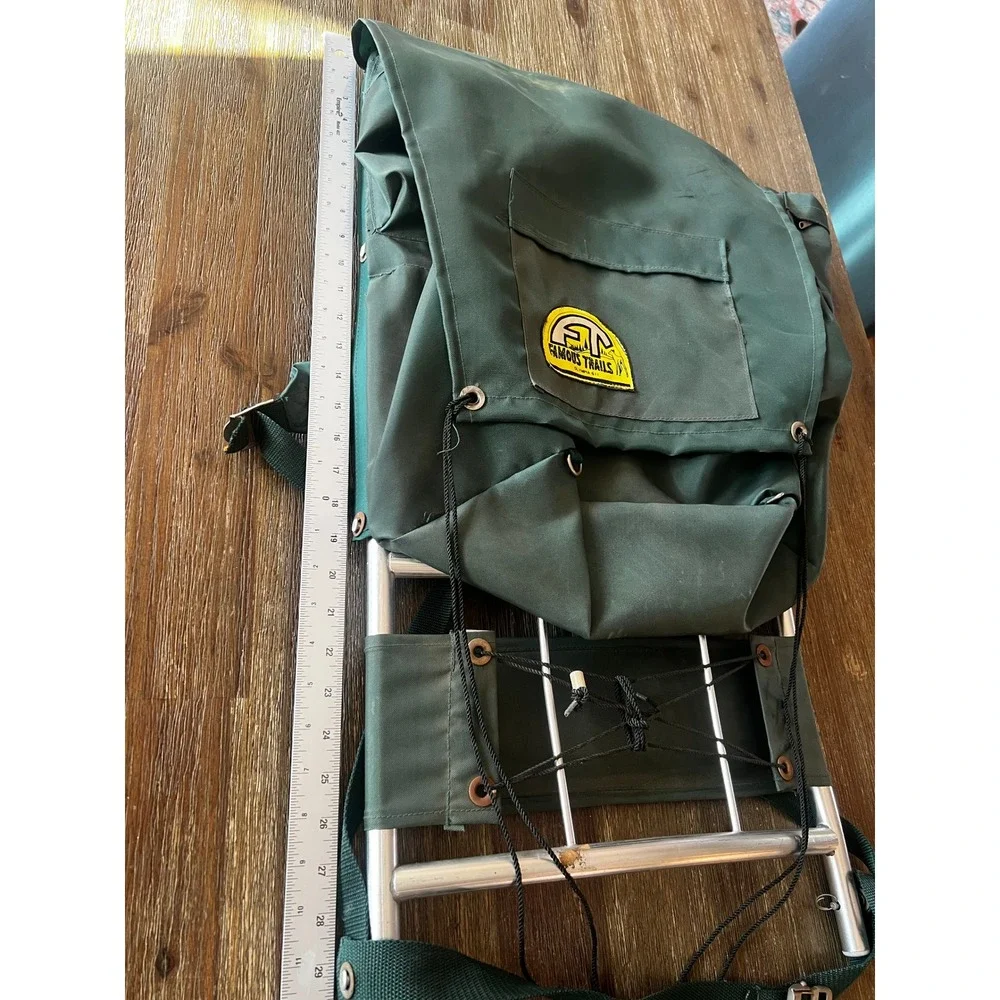 Famous Trails Olympia 611 External Frame Backpack Vintage Green Hiking Pack